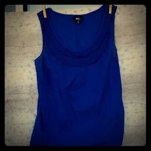 Royal blue sleeveless blouse
